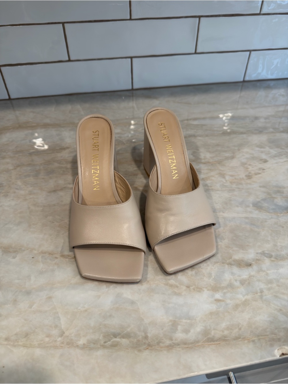 Stuart Weitzman Tia 85 Flareblock Slide - Picture 2 of 8